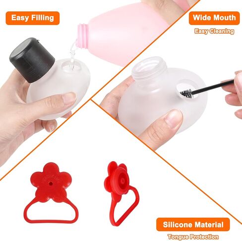 Solar Hummingbird Feeders for Outdoors Decorative Hummingbird Feeders Stand 6 Feeding Stations Never Leak Garden Decor Backyard,Gifts for Women Mom Red in Kuwait