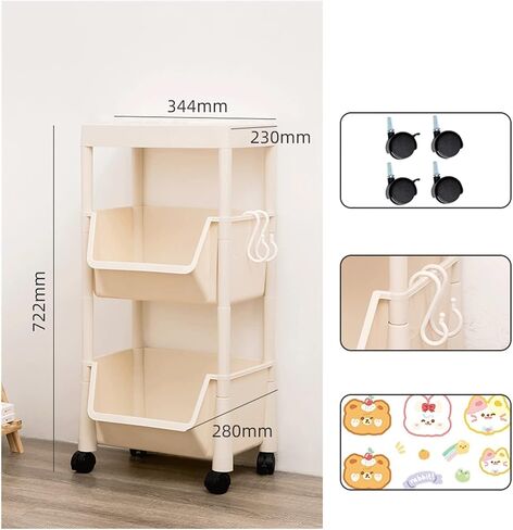 Bookcase Shelf Removable Rotating Bookshelf Multi-Layer Floor Rack Bookcase Desktop Storage Rack Suitable for Living Room Study Office Bookshelf with Storage(A6) in Saudi Arabia