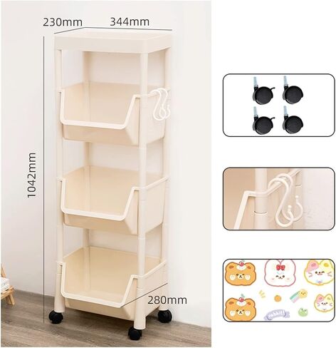Bookcase Shelf Removable Rotating Bookshelf Multi-Layer Floor Rack Bookcase Desktop Storage Rack Suitable for Living Room Study Office Bookshelf with Storage(A6) in Saudi Arabia