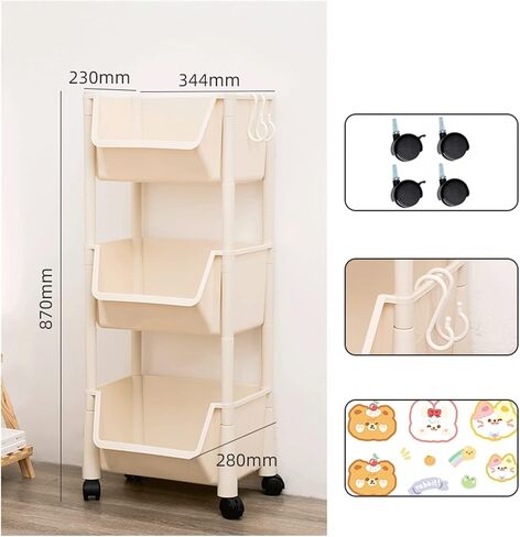 Bookcase Shelf Removable Rotating Bookshelf Multi-Layer Floor Rack Bookcase Desktop Storage Rack Suitable for Living Room Study Office Bookshelf with Storage(A6) in Saudi Arabia
