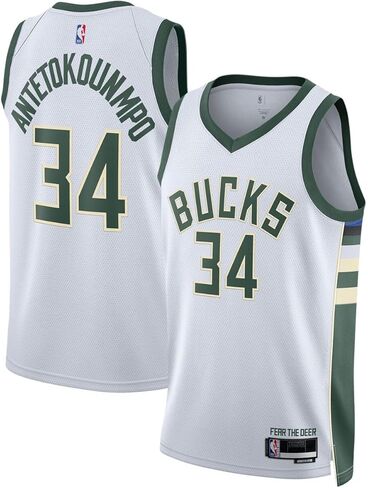 Giannis Antetkounmpo Milwaukee Bucks NBA Kids Youth 8-20 White Association Edition Swingman Jersey in Kuwait