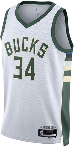 Giannis Antetkounmpo Milwaukee Bucks NBA Kids Youth 8-20 White Association Edition Swingman Jersey in Kuwait