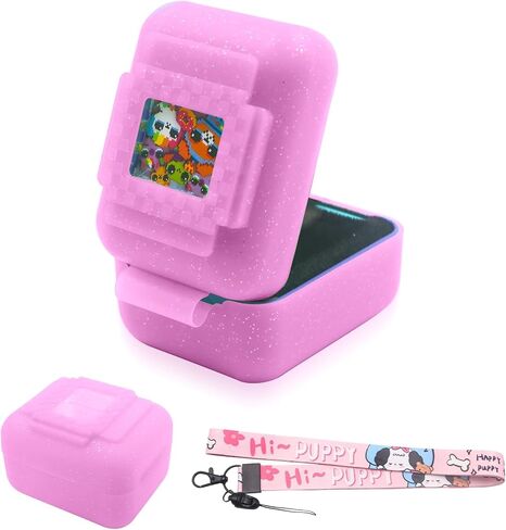 Silicone Cover Case for Bitzee Interactive Toy Digital Pet, Silicone Protective Case for Bitzee Virtual Electronic Pets, Digital Pet Case Accessories for Bitzee with Lanyard,Color (Case Only) in Kuwait