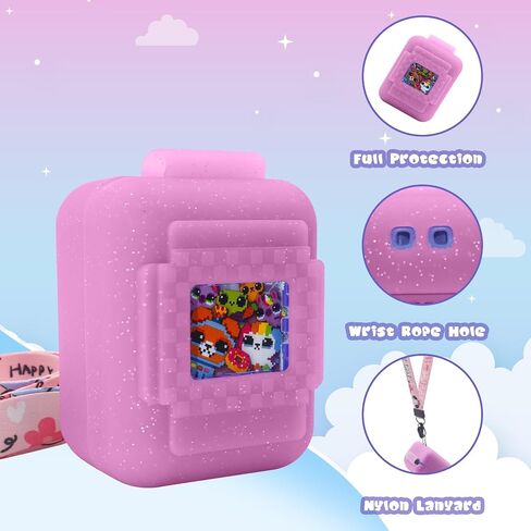 Silicone Cover Case for Bitzee Interactive Toy Digital Pet, Silicone Protective Case for Bitzee Virtual Electronic Pets, Digital Pet Case Accessories for Bitzee with Lanyard,Color (Case Only) in Kuwait