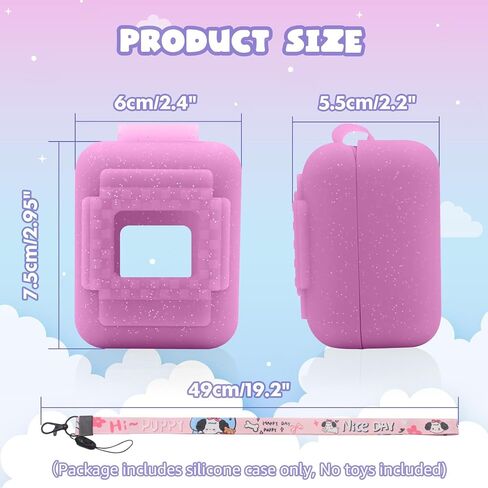 Silicone Cover Case for Bitzee Interactive Toy Digital Pet, Silicone Protective Case for Bitzee Virtual Electronic Pets, Digital Pet Case Accessories for Bitzee with Lanyard,Color (Case Only) in Kuwait