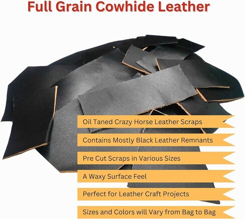 Real Leather Scraps | Cowhide Leather Remnants of Various Sizes per Bag | for Jewelry Making, Wallets, Watches, Key Chains, Journal Covers & Repairs by Kozmo (Assorted Colors (2 lb)) in Kuwait