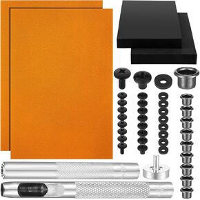 87 Pcs DIY Holster Kit Include Thermoform Molding Foams Sheet Eyelet Hand Setter Cross Recessed Screw Head Open Slotted Fastener Rubber Washer for Making Knife Sheath
