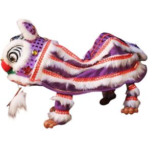 Chinese Marionette Lion Toy,String Lion Dance Puppet,Handmade,2025 Souvenir Chinese New Year Decoration Crafts Party Festival, Yellow