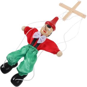 Yardwe Marionette Puppet for Fun Pull String Puppet for Creative Play Party Favor for Imagination and Communication Skills