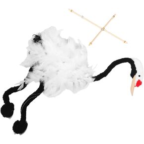 Milisten Wooden Crane Marionette Doll Plume Puppet for Fun Teaching Entertainment Unique Design with Traditional Handstring Techniques Safe Solid Craftsmanship