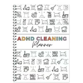 ADHD Cleaning Checklist can be edited，Home cleaning plan time management manual，Customizable cleaning checklist notebook，ADHD friendly task manager with pre filled and blank templates