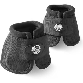 SmithBuilt Equine Hoof Overreach No Turn Ballistic Bell Boots for Horses, Black - Large