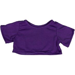 Purple T-Shirt Teddy Bear Clothes Fits Most 14"-18" Build-a-Bear and Make Your Own Stuffed Animals
