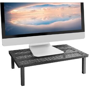 Computer Monitor Stand for Desk, Aluminum Metal Durable Desk Monitor Riser with Airflow Vents for Laptops,PC,TV,Printers