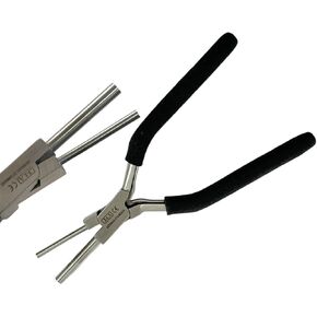 Bail Making Pliers with PVC Grip Handle | for Making S-Hooks, Ear Loops, Jump Loops, Bail, and More - German Stainless Steel ((J4S) 1.70 & 2.70mm Loops)