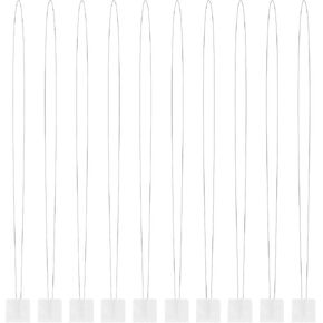 JIYIN 10 Pcs Long Needle Threader, White Punch Needle Threader Needles Threaders for Embroidery Floss Embroidery Stitching Craft Tool for Punch Needles Embroidery Floss Cross Stitch DIY Sewing