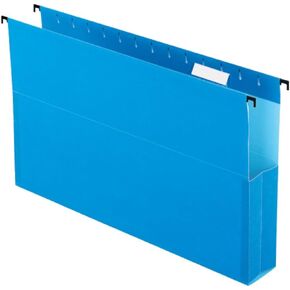 Pendaflex SureHook Reinforced Hanging Box File, 2", Legal, Blue, 1/5 Cut, 25 per box (59302EE)