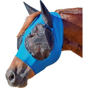 Ultraflex Comfort Plus Bug Eye Fly Horse Scks | الحد الأقصى للحماية والراحة | 95 ٪ UV Shield & Easy On/Off Design | اسحب دون توفير Forelock | اللون الملكي | حجم متوسط