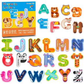 Magnetic Alphabet Letters for Kids, ABC Educational Learning Magnet Toys, Alphabet Magnets, Fridge Magnets for Toddlers 3+ (Uppercase Letters)
