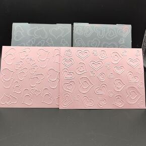 2-Pack Plastic Embossing Folder A6 Size - Love Hearts - Paper Crafts Plastic Textured Impressions for Card Making Scrapbooking
