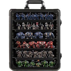 Miniature Carrying Case, Miniature Storage, Miniature Case, Aluminum Alloy Frame with Lock, Display and Transport Action Figure Display case