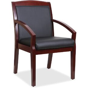 Lorell Sloping Arms Wood Guest Chair