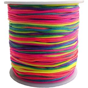 1MM 140 Yards Nylon String Cord Nylon Braided Beading Thread for Friendship Bracelet Jewelry Making Chinese Knotting Arts and Crafts Macrame (Red)