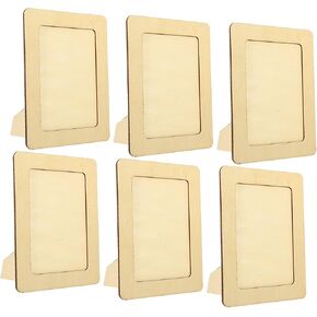 LIFKOME Educational Wooden Photo 6pcs Diy Photo Frame Molds Clay Enhance Parent-child Bonding