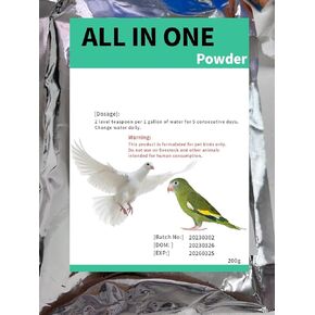 All in One Pigeon Medicine Powder, Chicken Medicine, Treat a Range of Diseases for All Birds, Canary, Aviary, Finches, Parakeet, Cockatiels, Parrots and Cage Small Birds