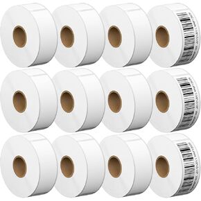 12 Rolls 1" x 2-1/8" Thermal Labels Replacement for Dymo 30336, Compatible with DYMO LabelWriter 4XL, 450, 450 Duo, 450 Turbo, 450 Twin Turbo, Not Fit 5XL & 550