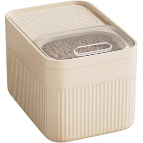 Airtight Pet Food Storage Container, Up to 30 lbs, For Dog Cat and Other Pet Food Storage Bin with Measuring Cup (Transparent, 30 pounds)