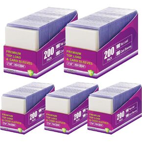 400 حزم الأكمام البطاقات أفضل اللوادر للبطاقات ، و 3 "× 4" واقيات بطاقات البيسبول ، حامل البطاقات البلاستيكية الصلبة لبطاقات لعبة كرة القدم الرياضية (200 أكمام صلبة+200 قرش) in Kuwait