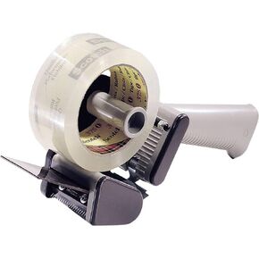3M Scotch Low Noise Tape Dispenser H150 for Quiet or Recurrent Use, Pistol Grip Design, High-Impact Resistant, 2 in,Gray