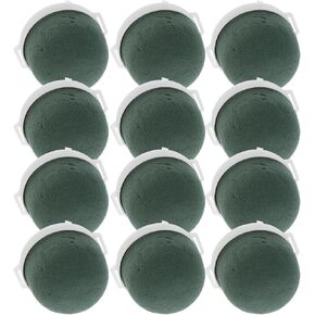 12pc Mini Floral Foam Holder, Round Mud Flower Foam Floral Arrangement Tools for Wedding Wine Bottle Decor