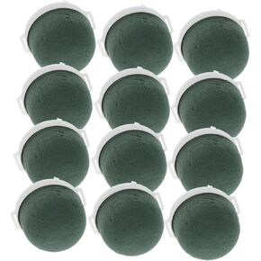 DOITOOL 12 Pcs Mini Floral Foam Holder Small Round Floral Foam Blocks Flower Arrangement Supplies for Table Wedding Wine Bottle Decor