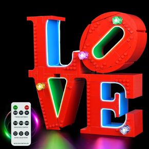 LED Light Kit Compatible with Lego 31214 Art Love Building Blocks - Remote Control Version, Easy Install,Gift Ideas for Valentine Birthday (Model Not Included)