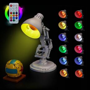 12-Color Light kit Compatible with Lego 21357 Pixar Luxo Jr - No Model Only Light, LED Lighting Accessories Compatible with Lego Ideas Pixar Small Table Lamp (Colorful Version)