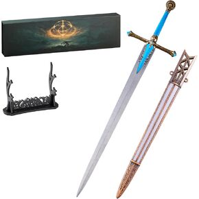 Eldens Rings Caria Knight's Sword Model 11.8 inch Metal Replica with Display Stand - Collectible Action Figure, Desk Decor, Party Gift, Display Piece