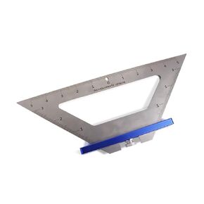 140MM Working Triangle Angle Ruler Stainless Steel Inch Line Drawing Marking Gauge Carpenter Square Joinery Measuring Tool Calipers(Blue)