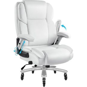 كرسي المكتب الكبير والطويل 600 رطل ، كرسي مكتب ثقيل للأشخاص الثقيلين ، كرسي جلدي كبير في المكتب التنفيذي مع مساند للذراعين قابلة للتعديل ودعم القطني ، كرسي أسود طويل القامة. in Kuwait