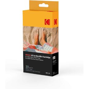 Kodak Mini 2 Photo Printer Cartridge MC All-in-One Paper and Color Ink Cartridge Refill - COMPATIBLE with Mini Shot Camera, Mini 2 Printer (Not Original Mini), Yellow, 20 Pack