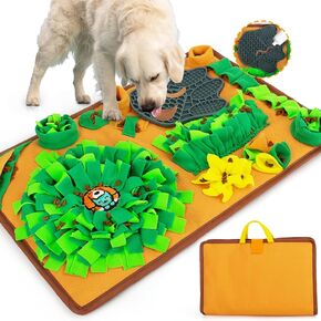 2-in-1 Suffle Mat & Licking Pad for Dogs Cat,Pet Snuffle Mat for Dogs Small Medium Large,Sniff Mat Nosework Feeding Mat,Dog Enrichment Toys,Interactive Lick Mat Puzzle Toys for Boredom and Stimulating