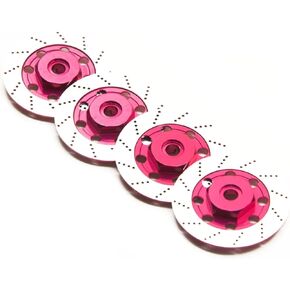 RC Car Repair Kit for Sakura D4 1/10 4pcs Wheel Brake Disc Set RC Drift for Racing Car Model Upgrade Parts Modified Accessories Replacement DIY Parts(Pink)