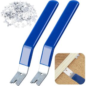 Glazier Point Driver Tool,Glazing Point Driver with 100 Push Points,Glazier Push Points Setting Tool for Frames Cross Stitch Glass Installation