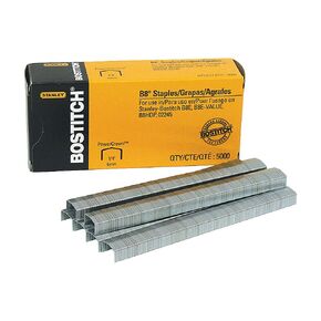 Stanley Bostitch B8 PowerCrown Premium Staples, 1/4", Box of 5000