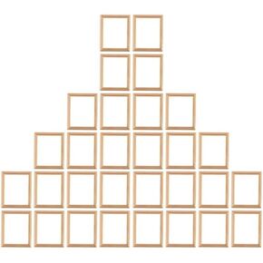 Bosreroy 60 إطارات صور مصغرة خشبية للحرف اليدوية والدمى - البلاستيك 3.0 × 2.4 × 0.24 بوصة ، مثالية للصور الصغيرة والمشاريع DIY ،
