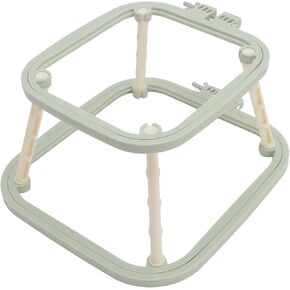 NIZUUONE Double Layer Embroidery Frame Stitch Hoop Stand Adjustable Integrated ABS Needlework Holder Tool with Stainless Steel Screw Nut for Desktop Craft Projects (Light Purple)