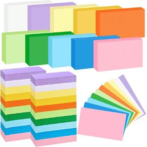 2000 Count Colored Index Cards 3x5 Inch Blank Flash Cards Flashcards Thick Notecards Note Cards for Studying School Office College Supplies, 10 Colors