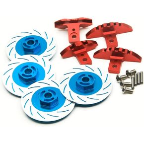 RC Upgrade Accessories for Sakura D4 RWD 1/10 4pcs Brake Disc Set RC Drift for Racing Car Model Upgrade Parts Remote Control Car Replacement DIY Parts(Black)