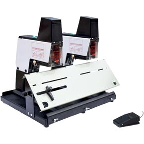 Automatic Desktop Heavy-Duty Electric Stapler,2-40 Sheet Capacity,Dual-Head,Dual-Line,9-Level Force Adjustment